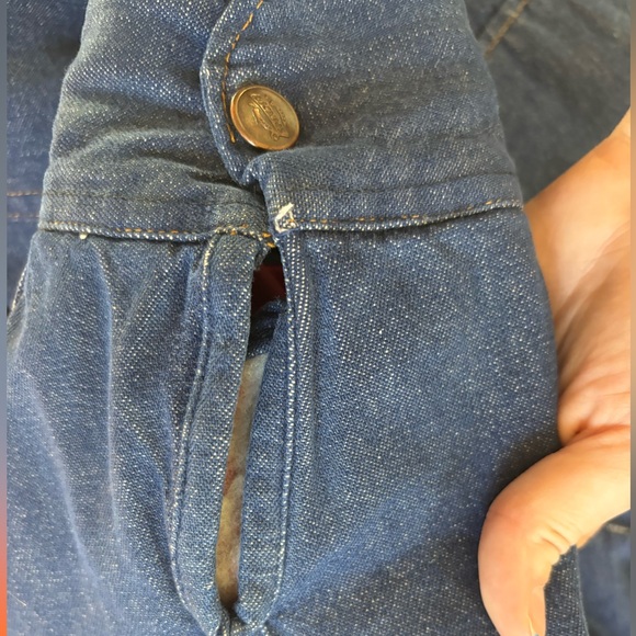 Vintage 1980s Dickies Men’s Sherpa Lined Denim Jacket Trucker. - Picture 13 of 14